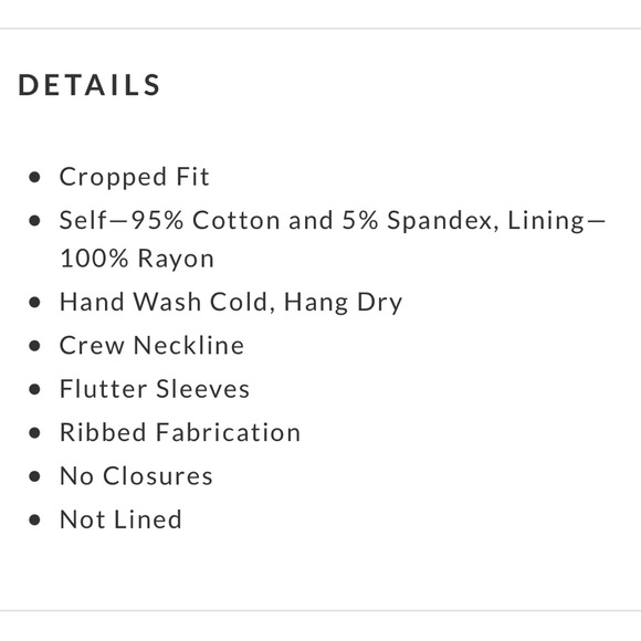 Cropped racerback width flutter sleeve - Picture 6 of 6